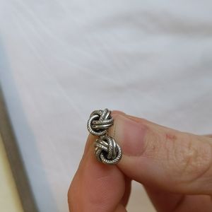 Silver Love Knot Earrings